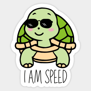 I Am Speed - Cute Turtle Sticker